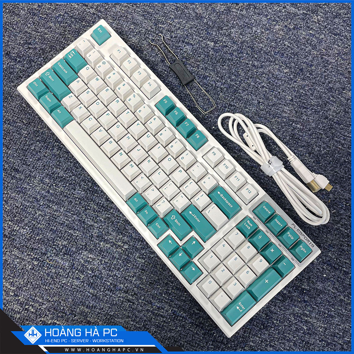 Bàn phím cơ FL-Esports FL980 CPS Aqua Green (Kailh Box Red Switch)-7