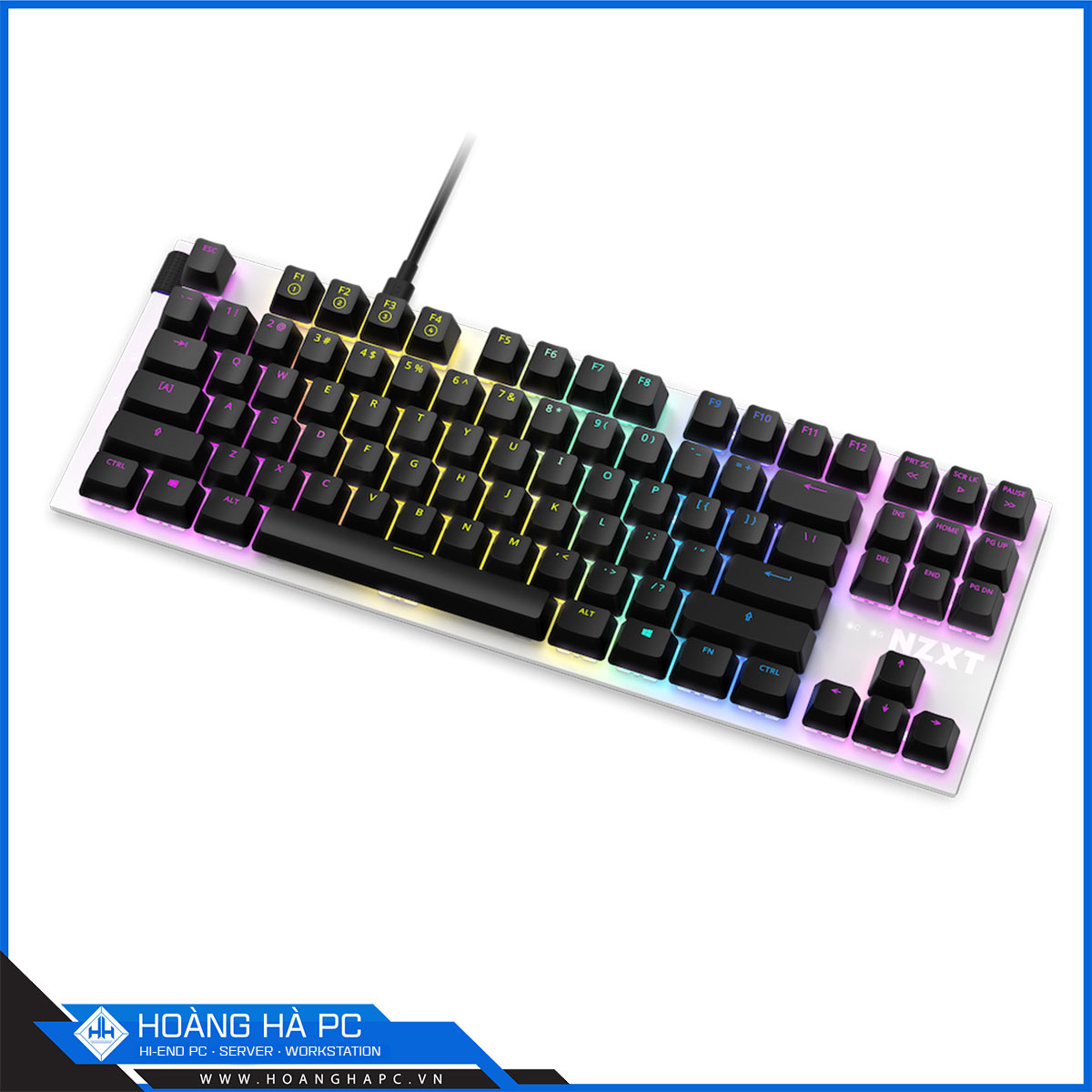 Bàn phím NZXT Function Tenkeyless (US English ANSI) White/Red-2