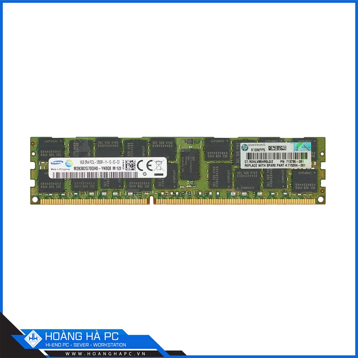 RAM DDR3 SAMSUNG 16GB 1600MHz ECC REGISTERED