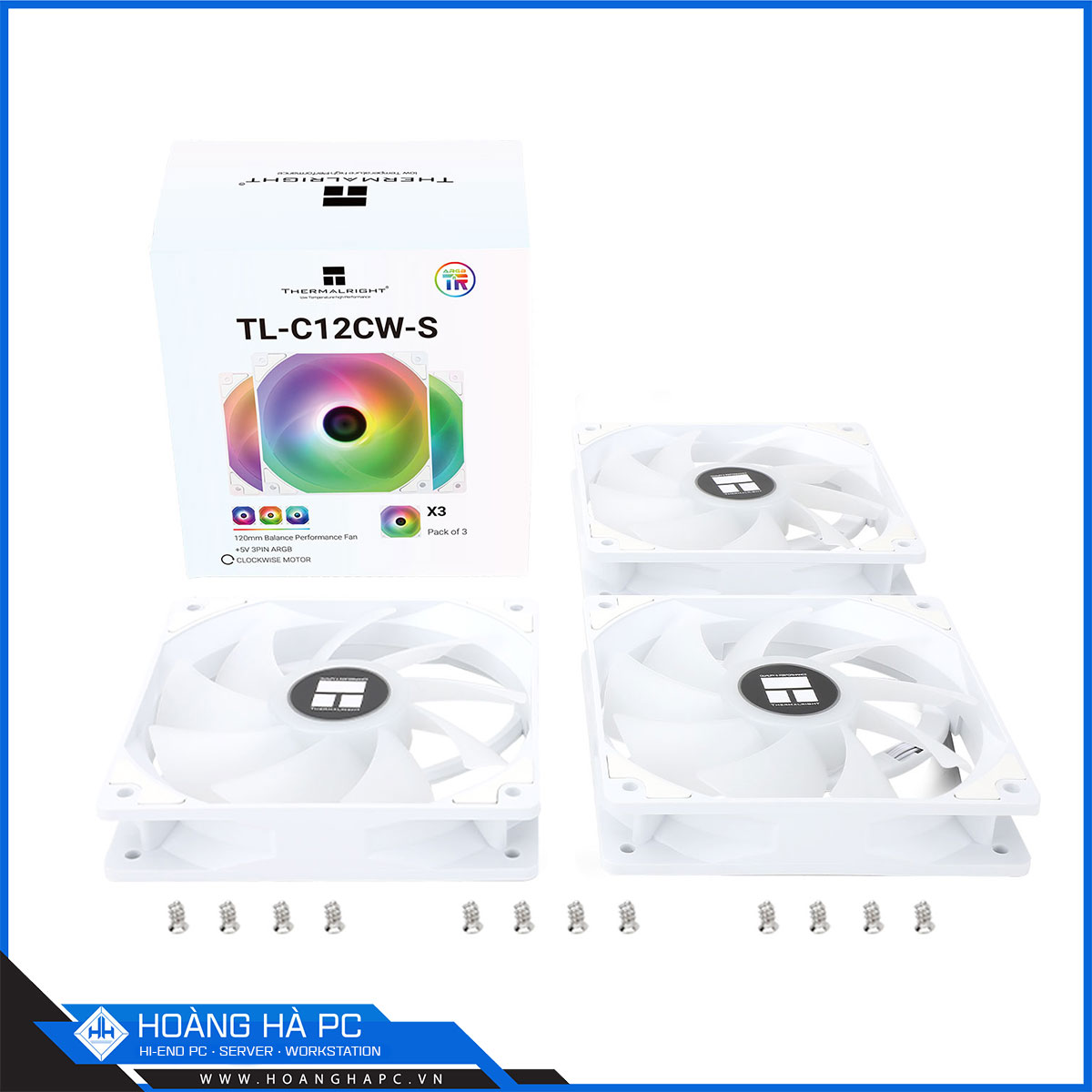 Fan Thermalright TL-C12CW-S X3 RGB White - 3 FAN-9