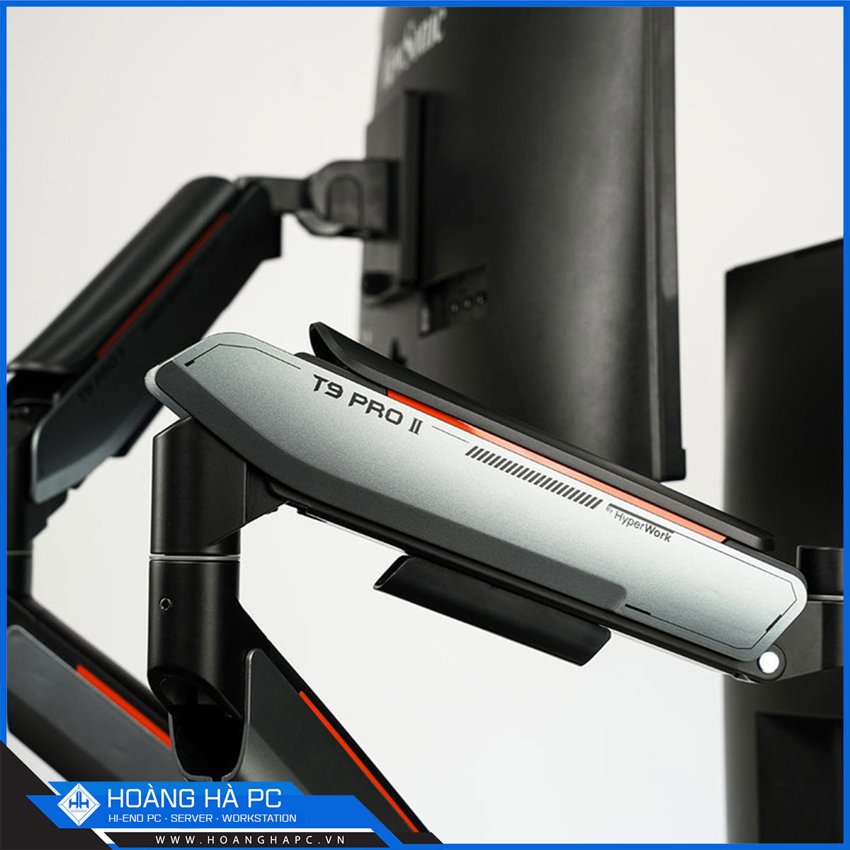 Giá treo màn hình Humanmotion T9 Pro 2 Dual (2 màn hình/ 22 - 43inch/ Xám đen/ Gắn bàn)-3