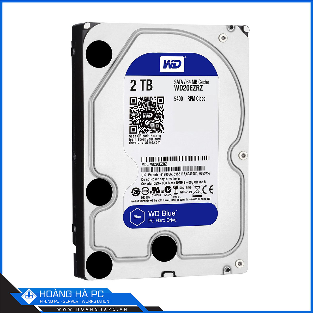 Ổ Cứng HDD Western Digital Caviar Blue 2TB (WD20EZBX) (3.5 inch, Sata3 6Gb/s, 256MB Cache, 7200rpm)-2