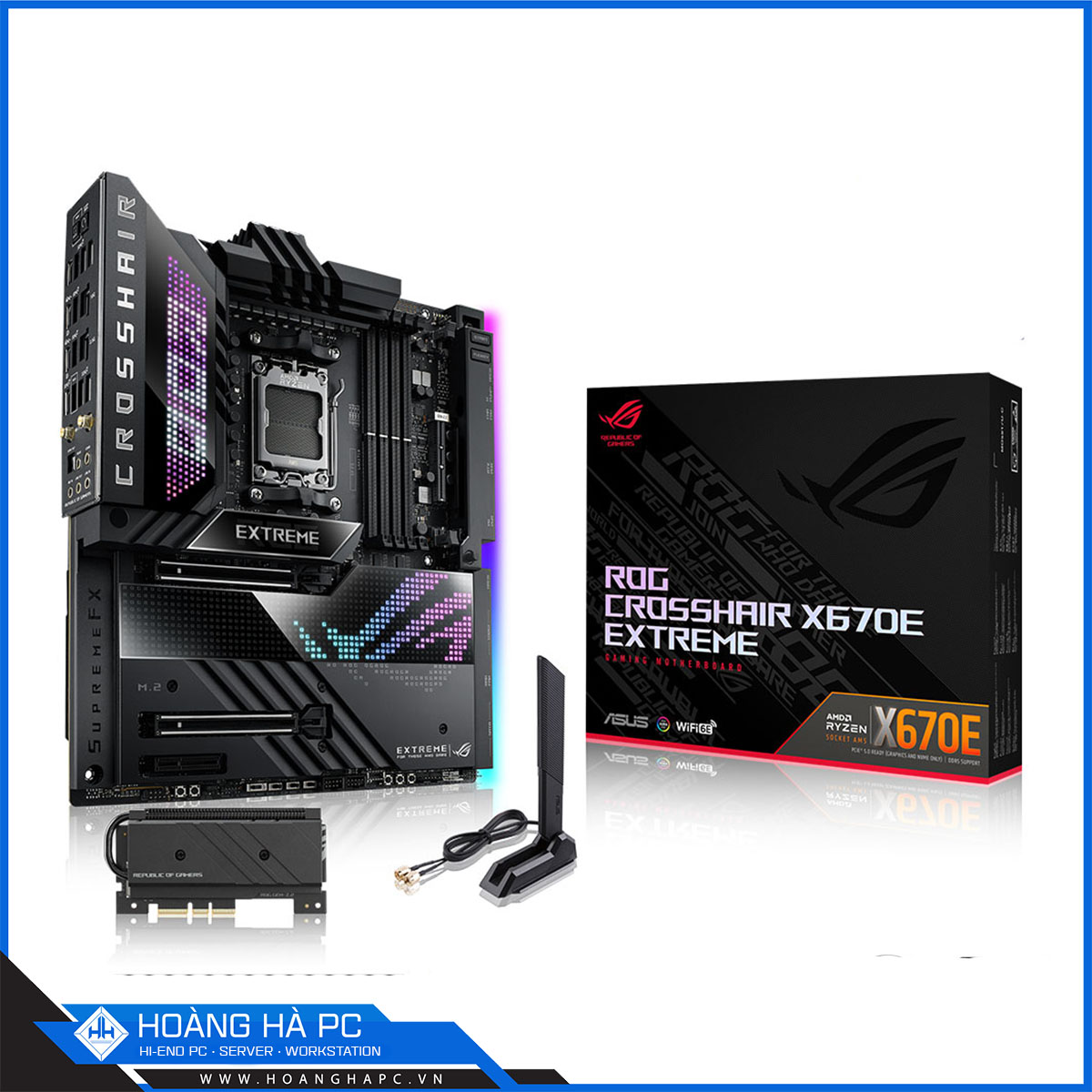 Mainboard ASUS ROG CROSSHAIR X670E EXTREME (AMD X670, Socket AM5, ATX, 4 Khe Cắm Ram DDR5)