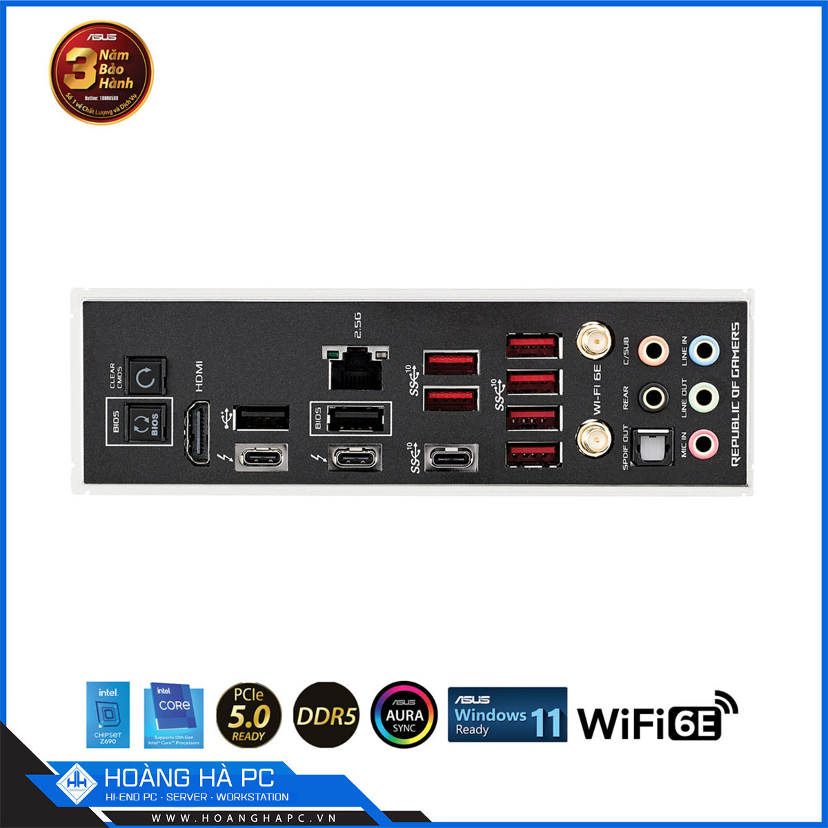 Mainboard ASUS ROG MAXIMUS Z690 HERO (Intel Z690, Socket 1700, ATX, 4 khe RAM DDR5)-5