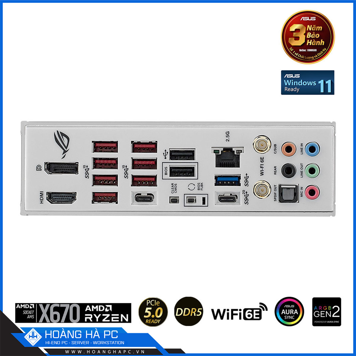 Mainboard ASUS ROG STRIX X670E-A GAMING WIFI (AMD X670, Socket AM5, ATX, 4 khe RAM DDR5)-5