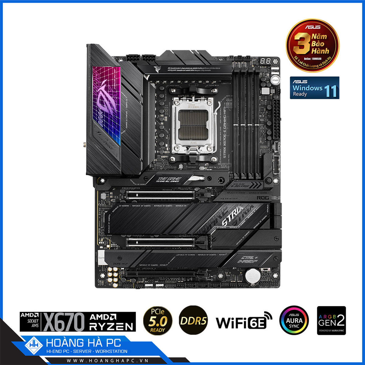 Mainboard ASUS ROG STRIX X670E-E GAMING WIFI (AMD X670, Socket AM5, ATX, 4 khe RAM DDR5)-2