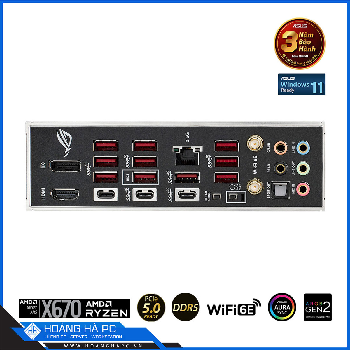 Mainboard ASUS ROG STRIX X670E-E GAMING WIFI (AMD X670, Socket AM5, ATX, 4 khe RAM DDR5)-5