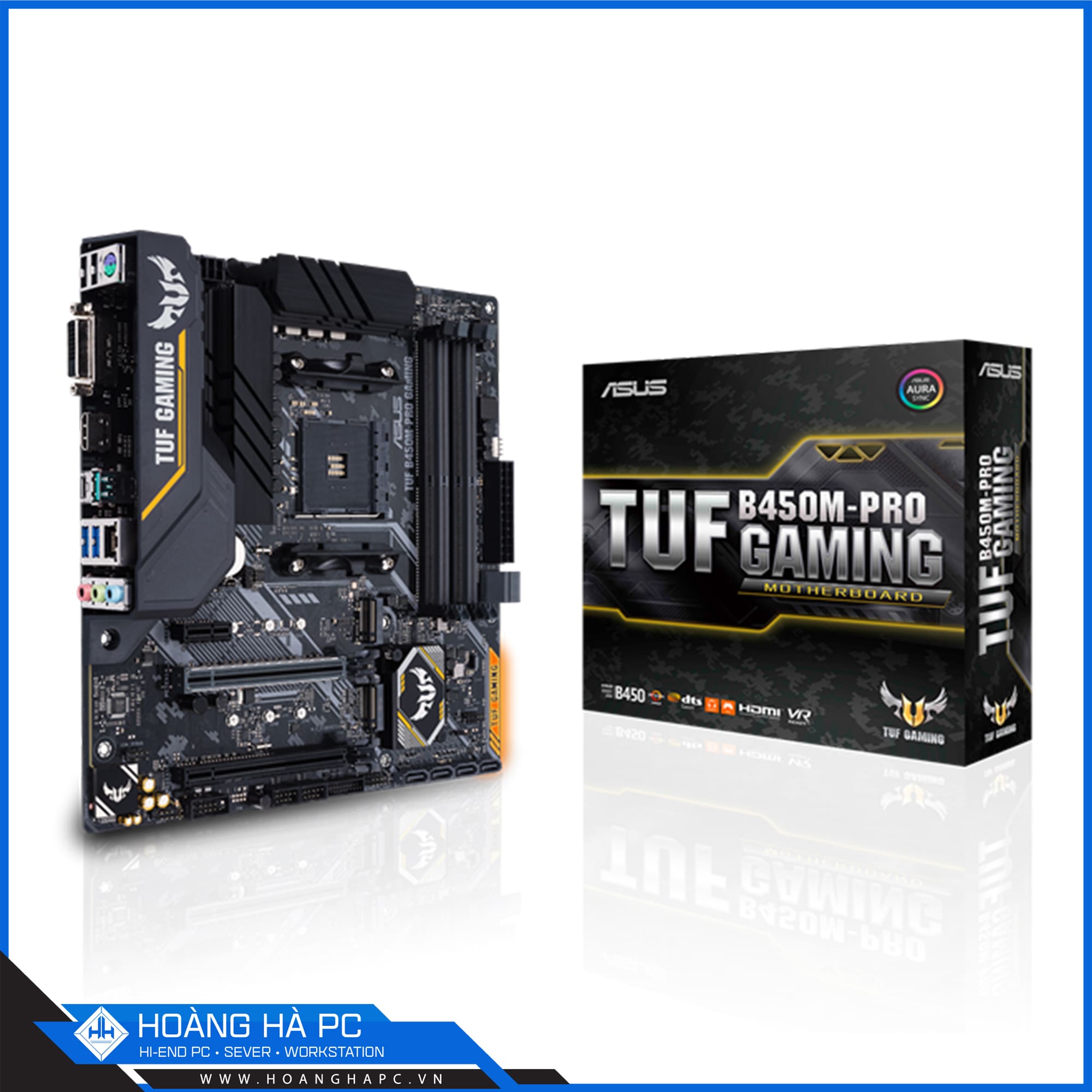 Mainboard Asus TUF B450M PRO GAMING (AMD B450, Socket AM4, M-ATX, 4 Khe Cắm Ram DDR4)