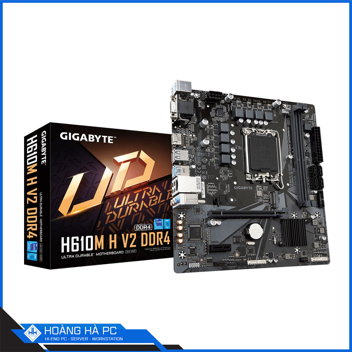Mainboard Gigabyte H610M H V2 (Intel H610, Socket 1700, m-ATX, 2 khe RAM DDR4)