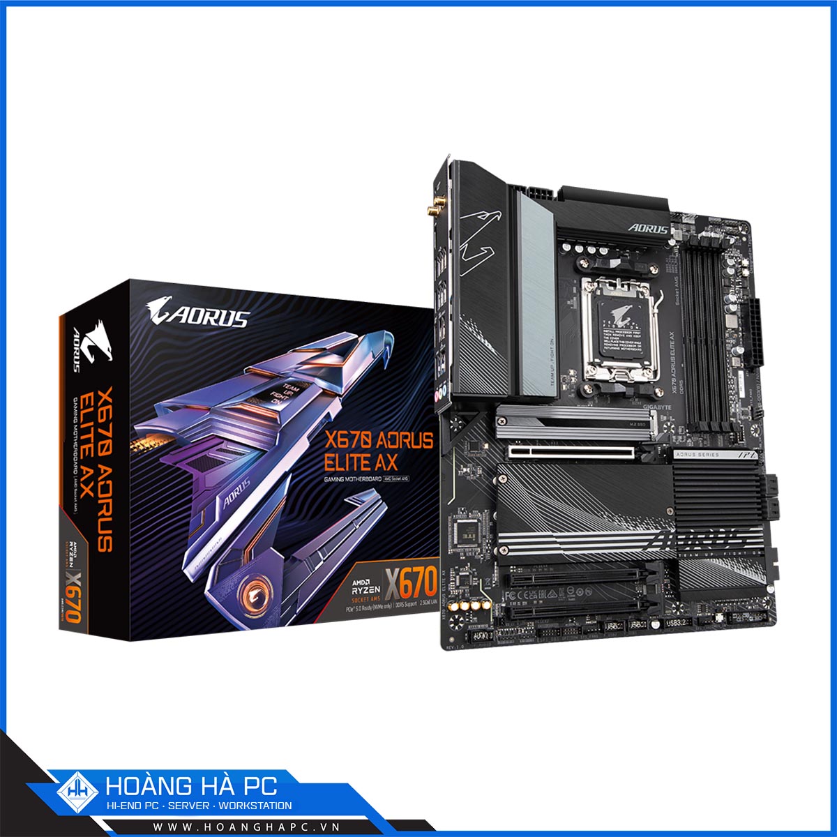 Mainboard GIGABYTE X670 AORUS ELITE AX (AMD X670, Socket AM5, ATX, 4 khe RAM DDR5)