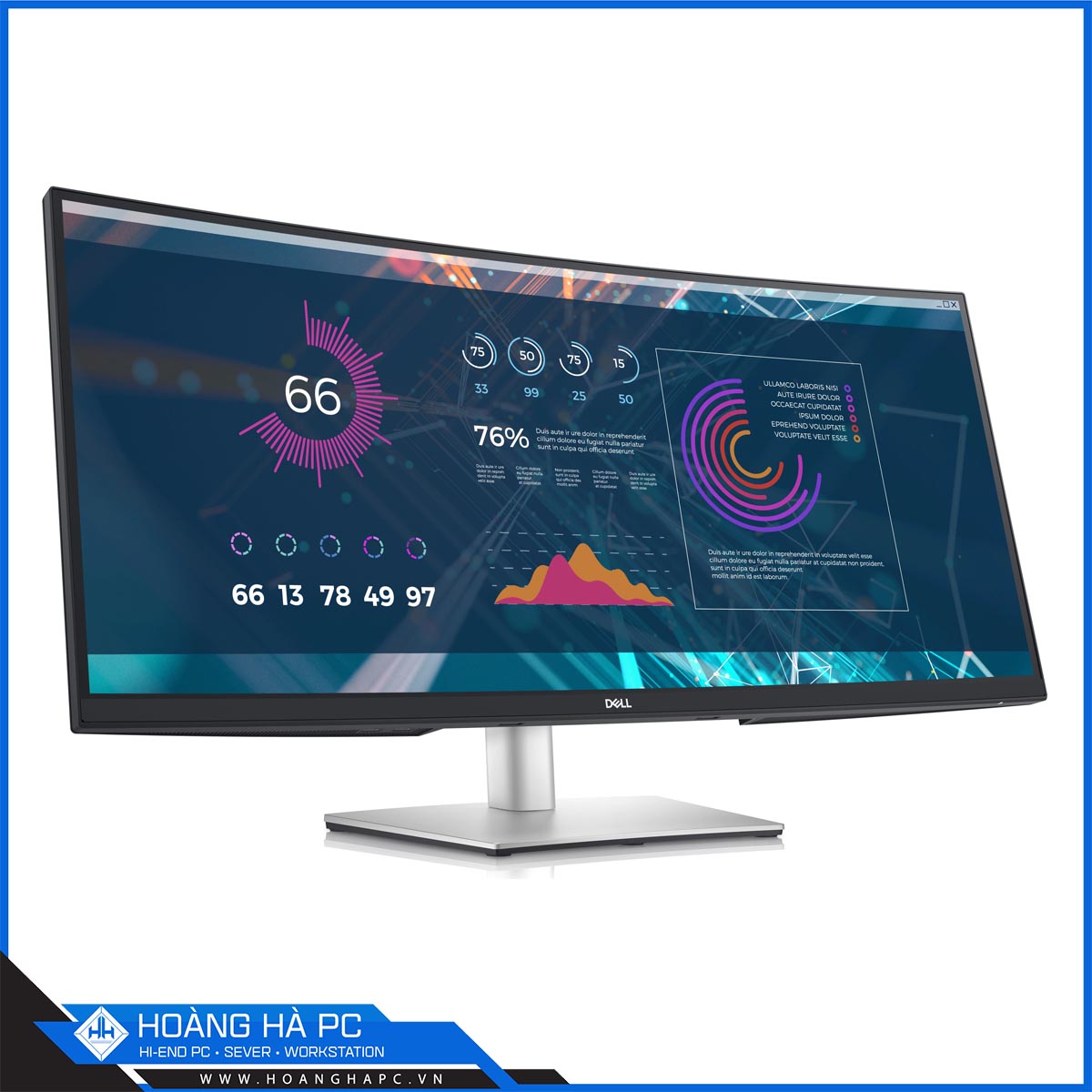 Màn hình Cong Dell P3421W (34inch / WQHD / IPS / 60Hz/ USB-C 65W)