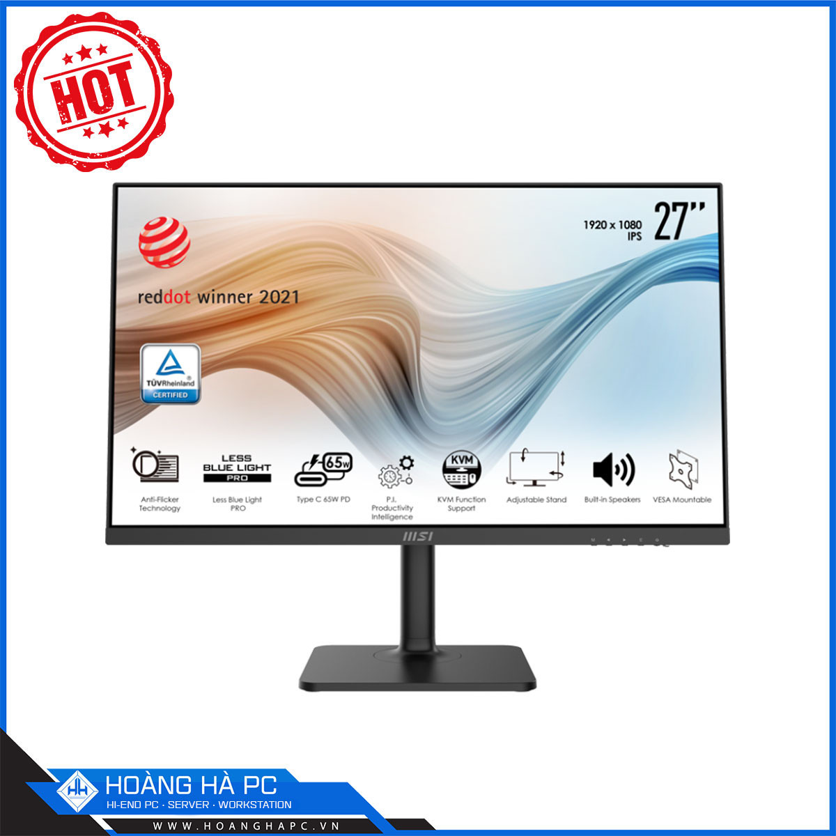 Màn hình đồ họa MSI Modern MD272P (27 inch/ FHD/ IPS/ 75Hz/ USB-C 65W)