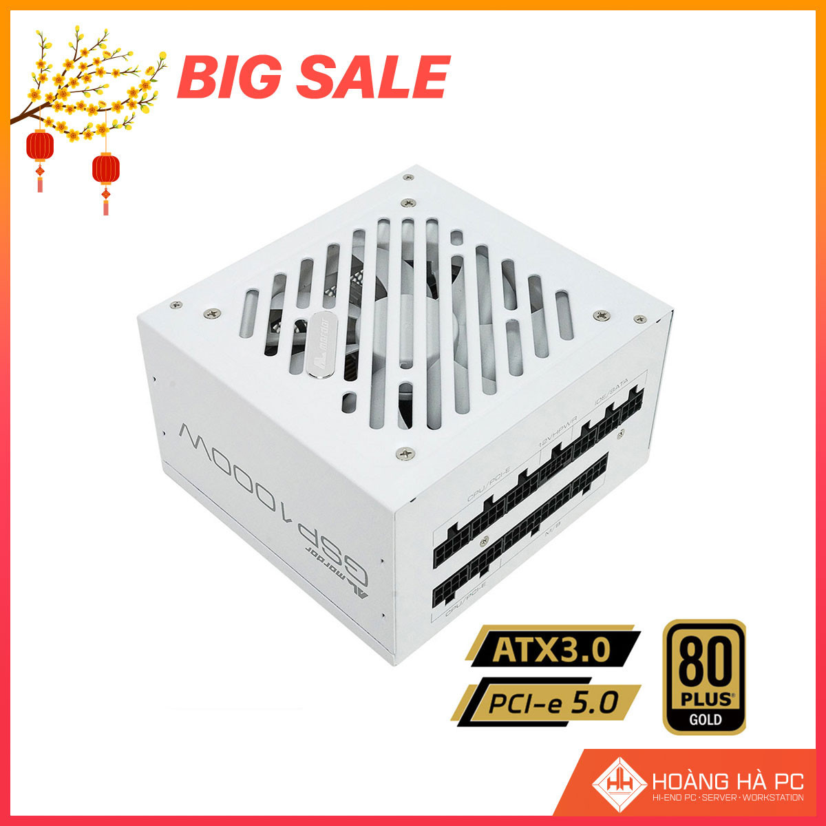Nguồn máy tính ALmordor GSP 1000W - ATX 3.0 | PCIE 5.0 White (80 Plus Gold/ Full Modular/ Màu Trắng)