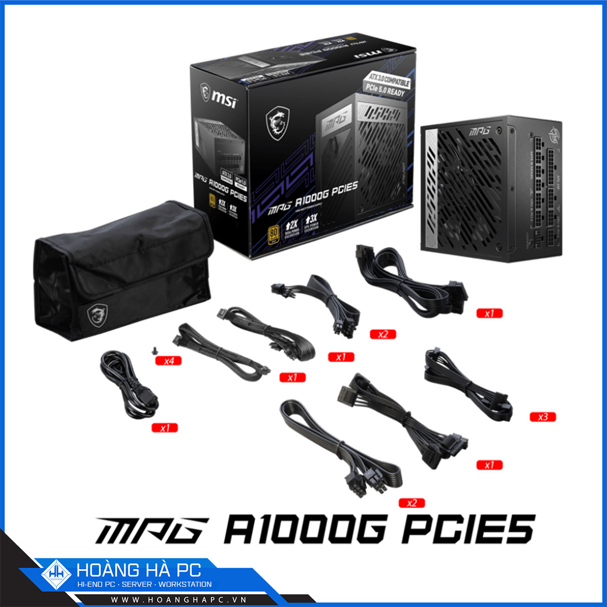 Nguồn MSI MPG A1000G PCIE5 1000W (80 Plus Gold/ Full Modular/ PCIE Gen 5 )-5