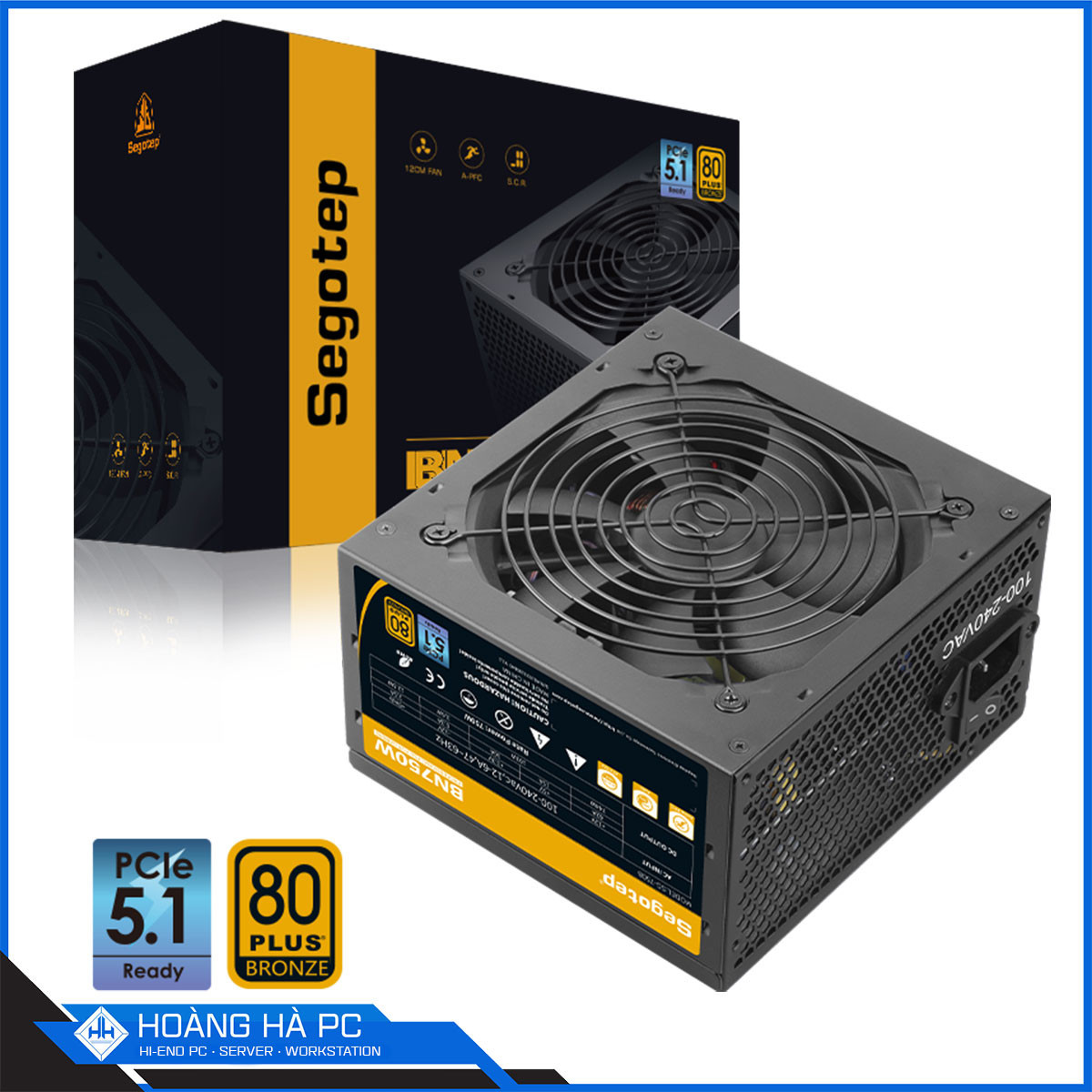 Nguồn Segotep BN750W 80 Plus Bronze | ATX 3.0 | PCIe 5.1