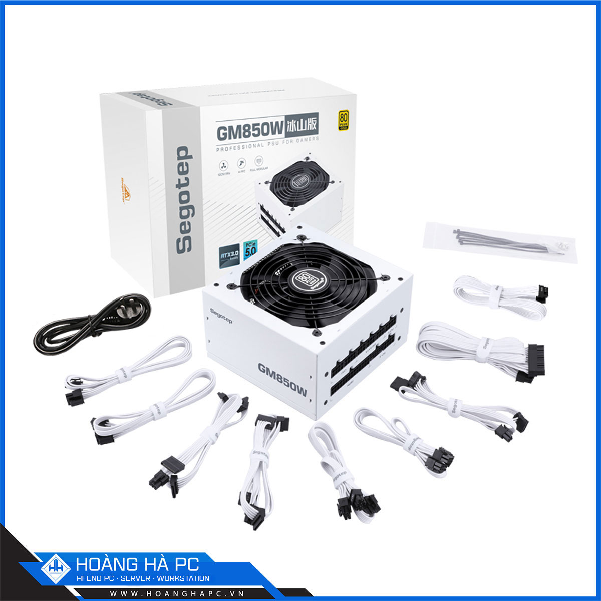 Nguồn Segotep GM850 850W (80 Plus Gold/ ATX 3.0/ PCIE 5.0/ Full Modular/ White)-2
