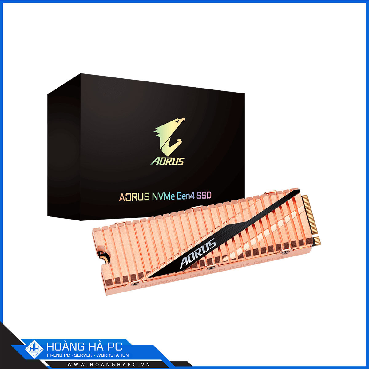 Ổ cứng SSD Gigabyte Aorus 2TB PCIe Gen4x4 NVMe M.2 (Đọc 5000MB/s - Ghi 4400MB/s) (GP-ASM2NE6200TTTD)