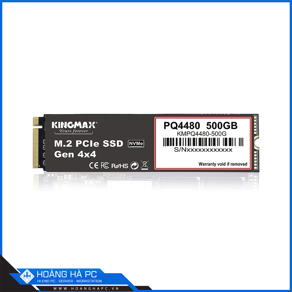 Ổ cứng SSD KINGMAX PQ4480 500G NVMe M.2 PCIe Gen 4.0 x4 (Đọc 3500MB/s - Ghi 2400MB/s)