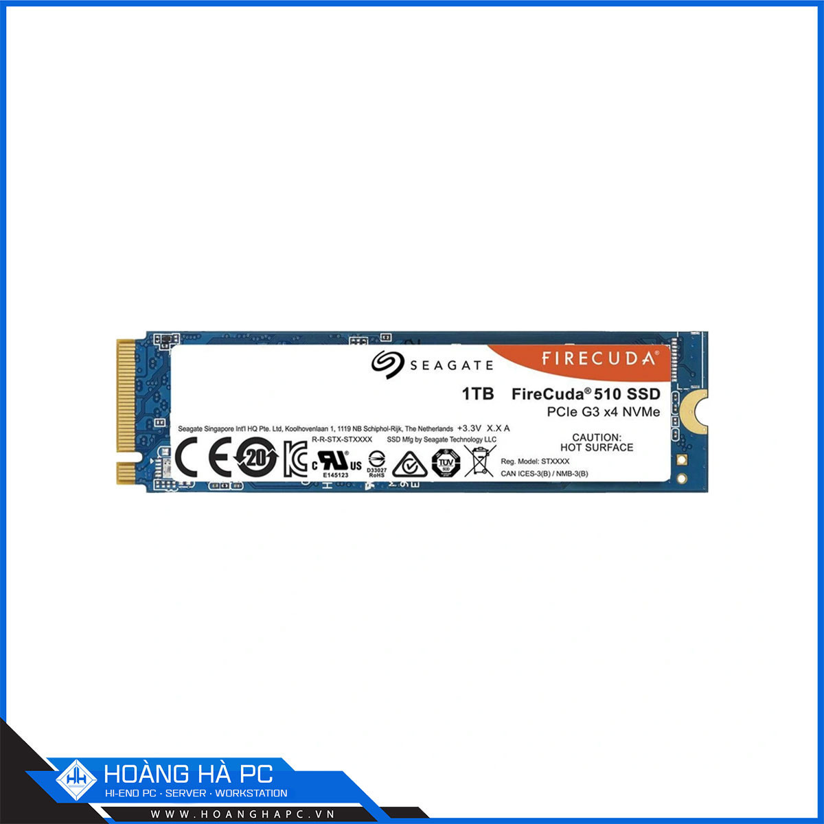 Ổ cứng SSD Seagate Firecuda 510 1TB PCIe Gen3x4 NVMe M.2 (Đọc 3450MB/s - Ghi 3100MB/s)
