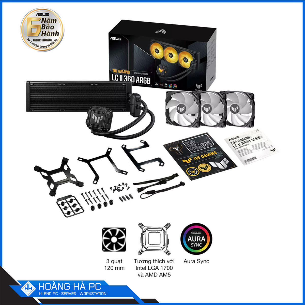 Tản nhiệt nước Asus TUF Gaming LC II 360 ARGB-5