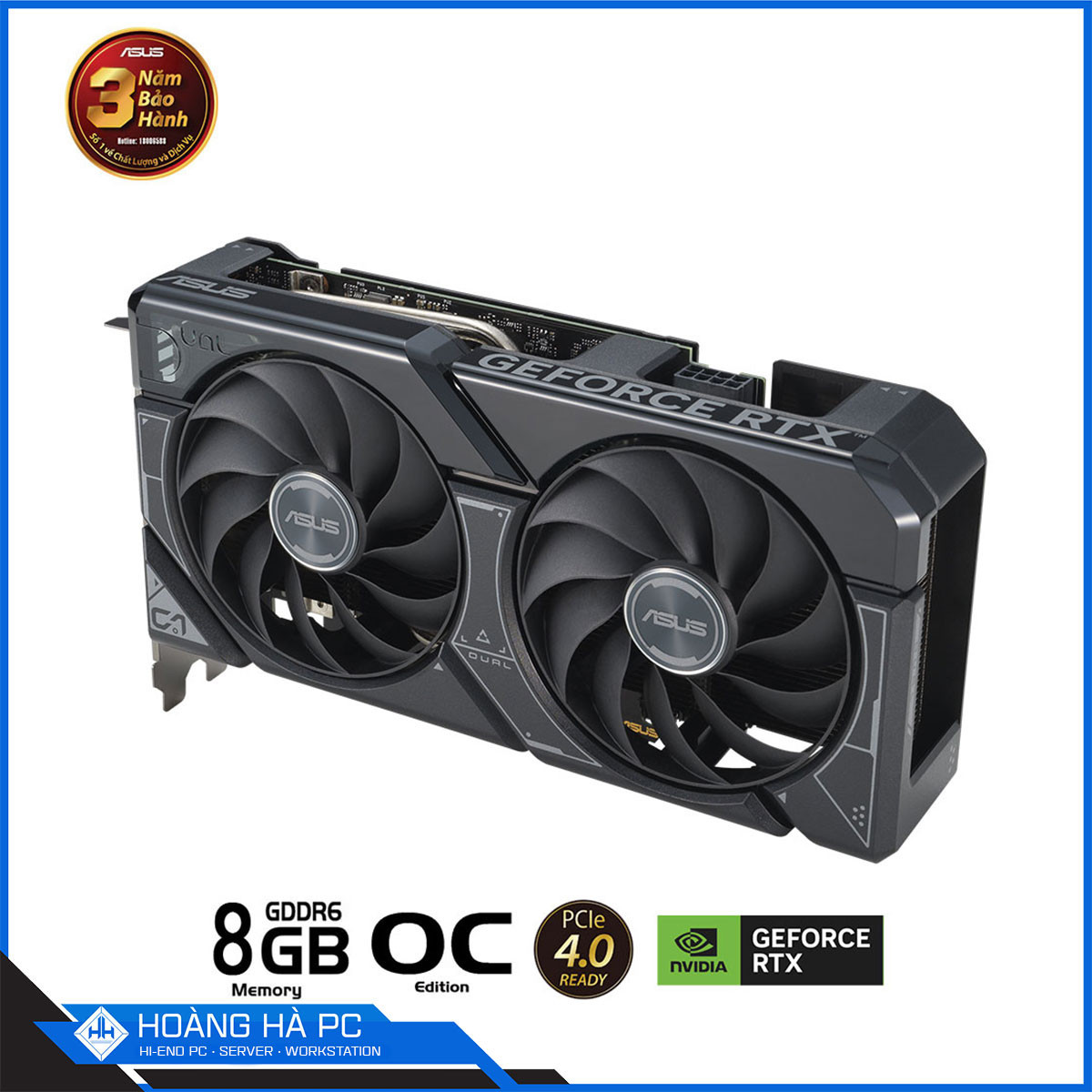 VGA ASUS DUAL RTX 4060 O8G EDITION (GDDR6, 128-bit, HDMI+DP, 1x8-pin)-4