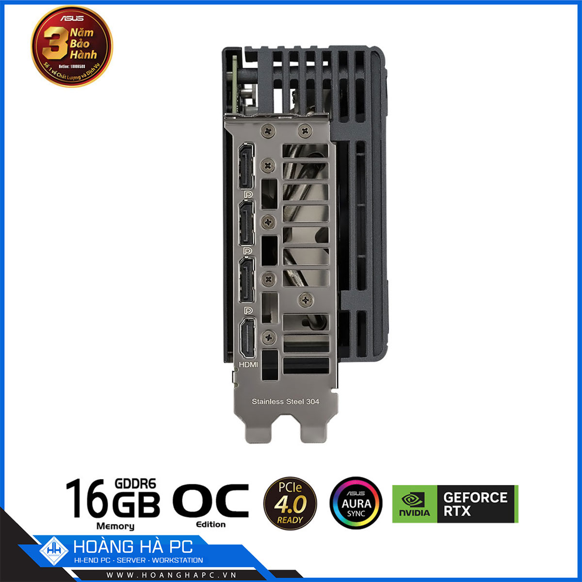 VGA ASUS ROG STRIX RTX 4060 Ti O16G GAMING (16GB GDDR6, 128-bit, HDMI+DP, 1x8-pin)-6