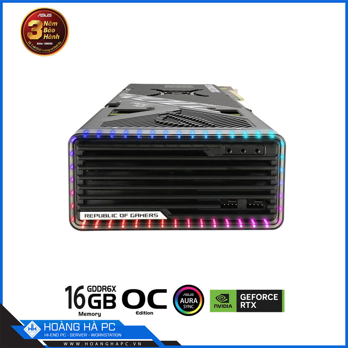 VGA ASUS ROG STRIX RTX 4070 Ti SUPER 16GB GDDR6X OC (256-bit, HDMI + DP, 1 x 16-pin)-8