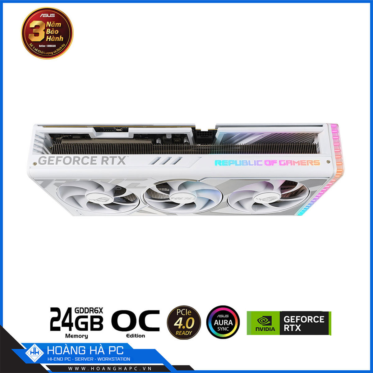 VGA ASUS ROG STRIX RTX 4090 O24G GAMING WHITE (24GB GDDR6X, 384-bit, HDMI +DP, 1 x 16-pin)-7