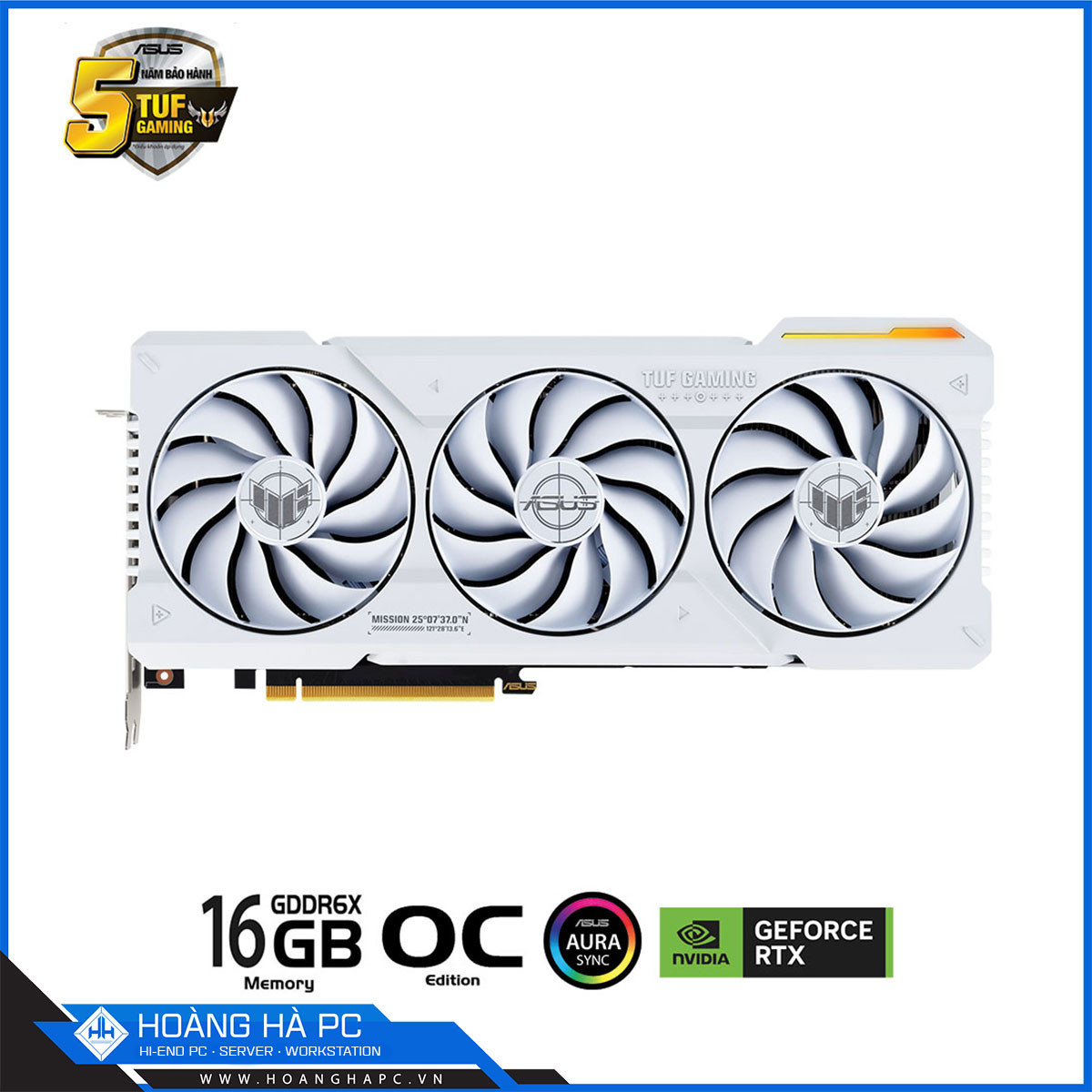 VGA ASUS TUF RTX 4070 Ti SUPER 16GB GDDR6X OC WHITE (256-bit, HDMI + DP, 1 x 16-pin)-2