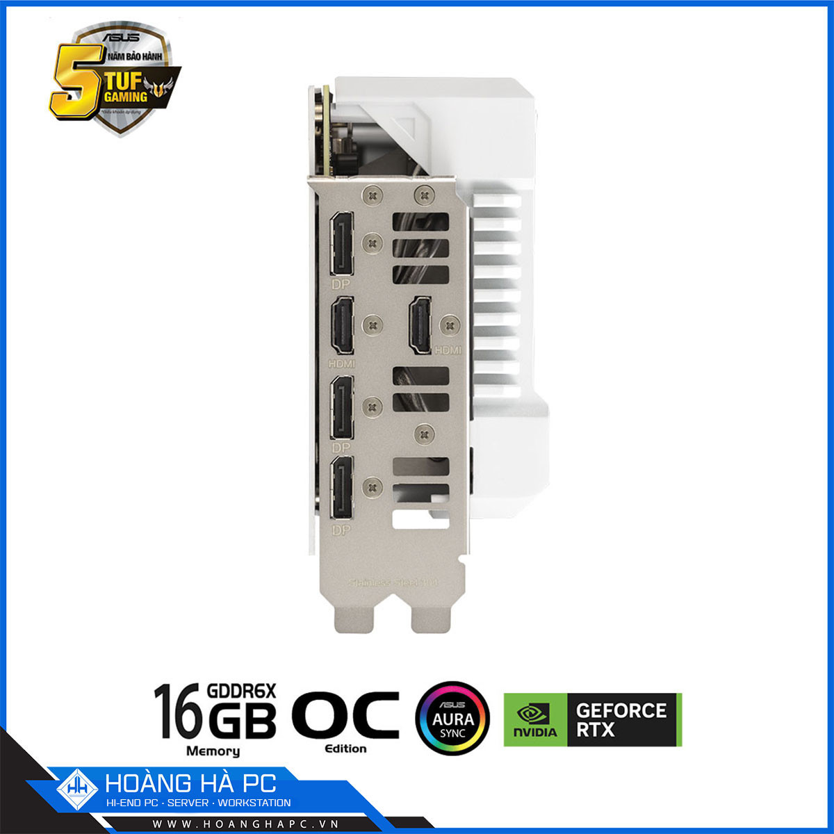 VGA ASUS TUF RTX 4070 Ti SUPER 16GB GDDR6X OC WHITE (256-bit, HDMI + DP, 1 x 16-pin)-8