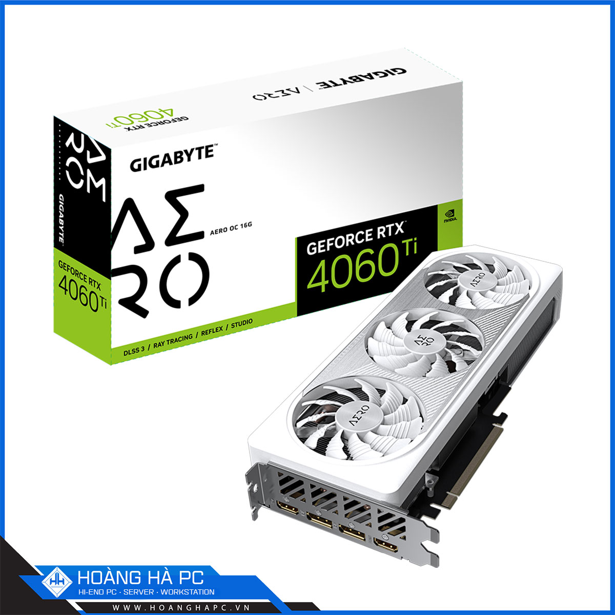 VGA GIGABYTE RTX­­ 4060 Ti AERO OC 16G (GDDR6, 128-bit, HDMI+DP, 1x8-pin)