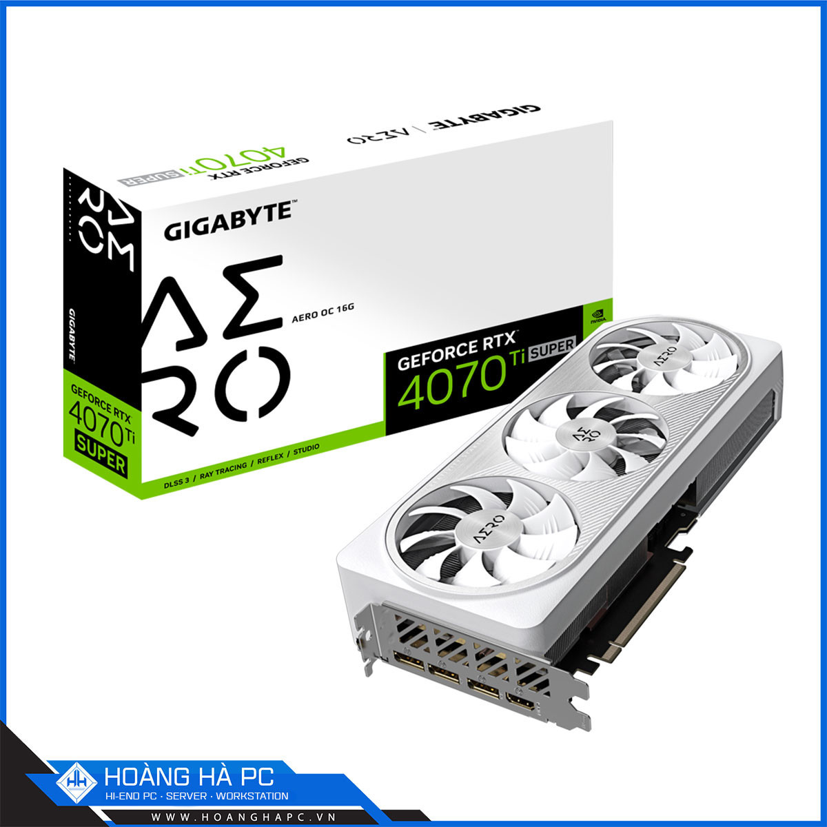 VGA GIGABYTE RTX 4070 Ti SUPER AERO OC 16G (GDDR6X, 256-bit, HDMI+DP, 1x16-pin)