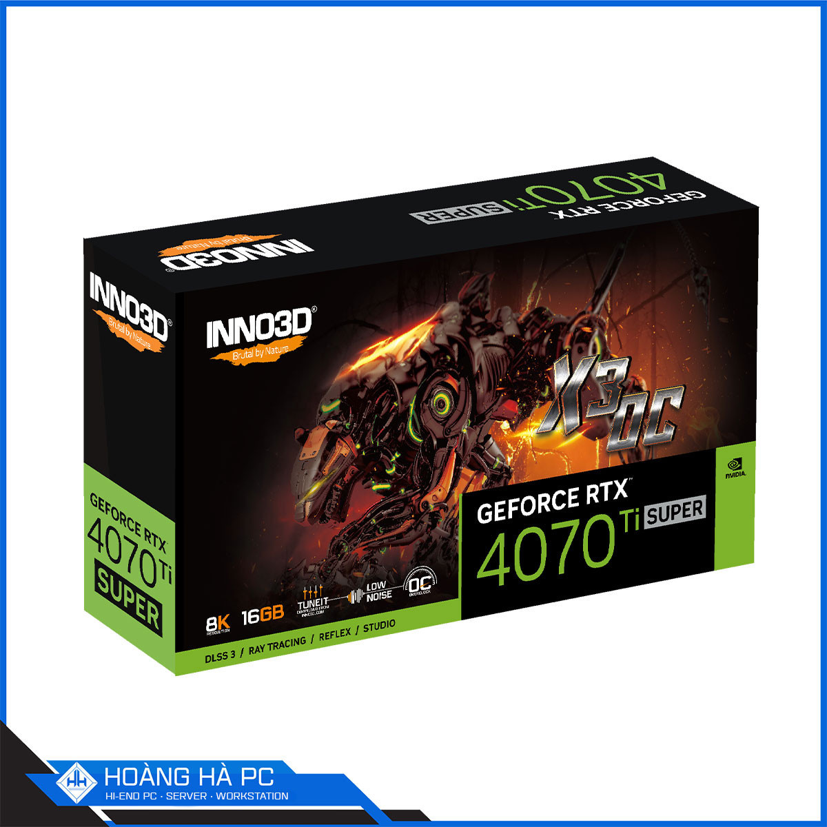 VGA INNO3D RTX 4070 Ti SUPER X3 OC 16GB (GDDR6X, 256-bit, HDMI + DP)-3