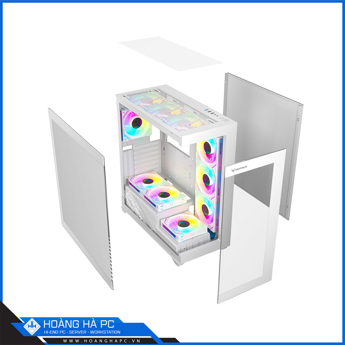 Vỏ case Centaur CT-Nova (Mid Tower/Màu Trắng) - No Fan-5