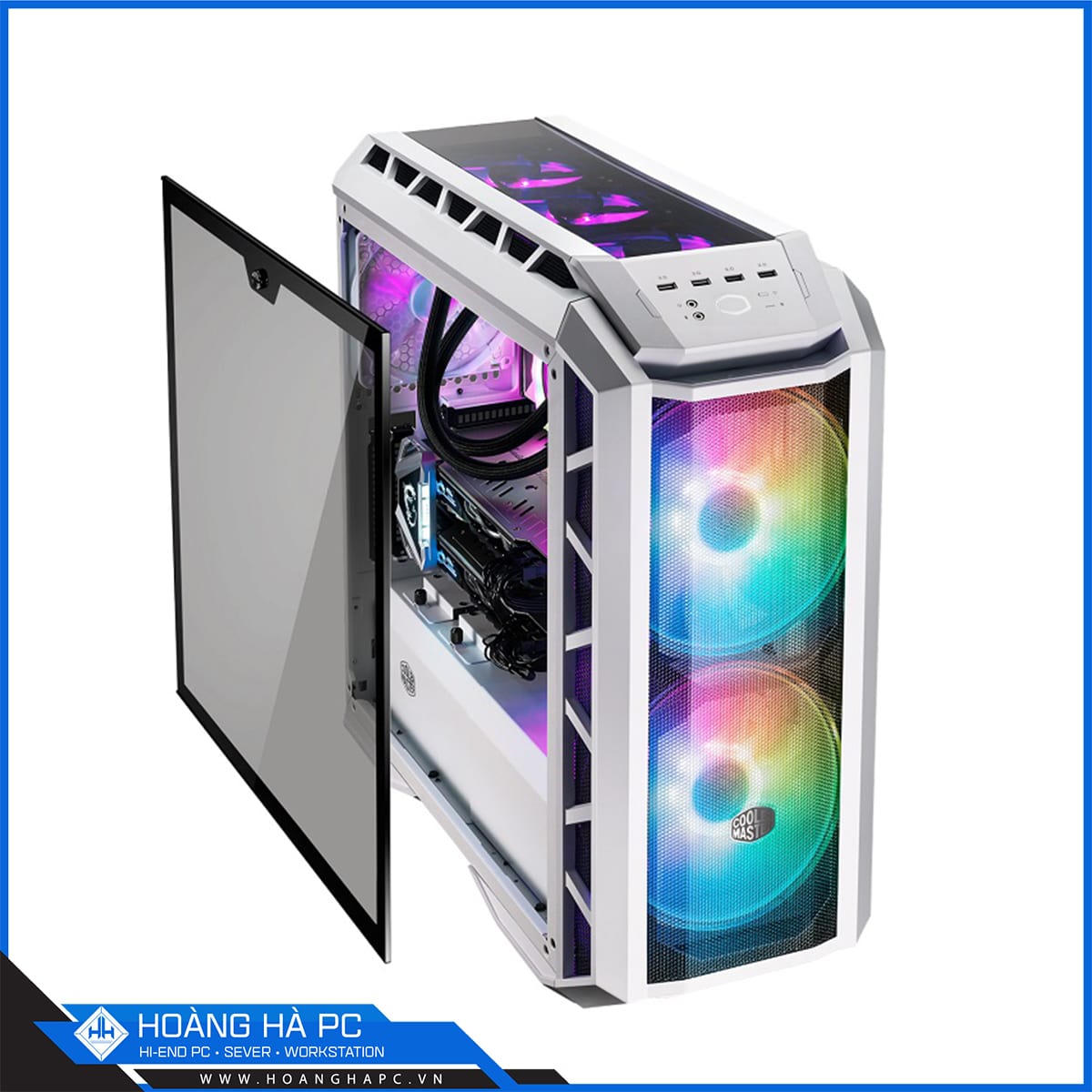 Vỏ Case Cooler Master MasterCase H500P TG Mesh White ARGB (Mid Tower/Màu Trắng)-4