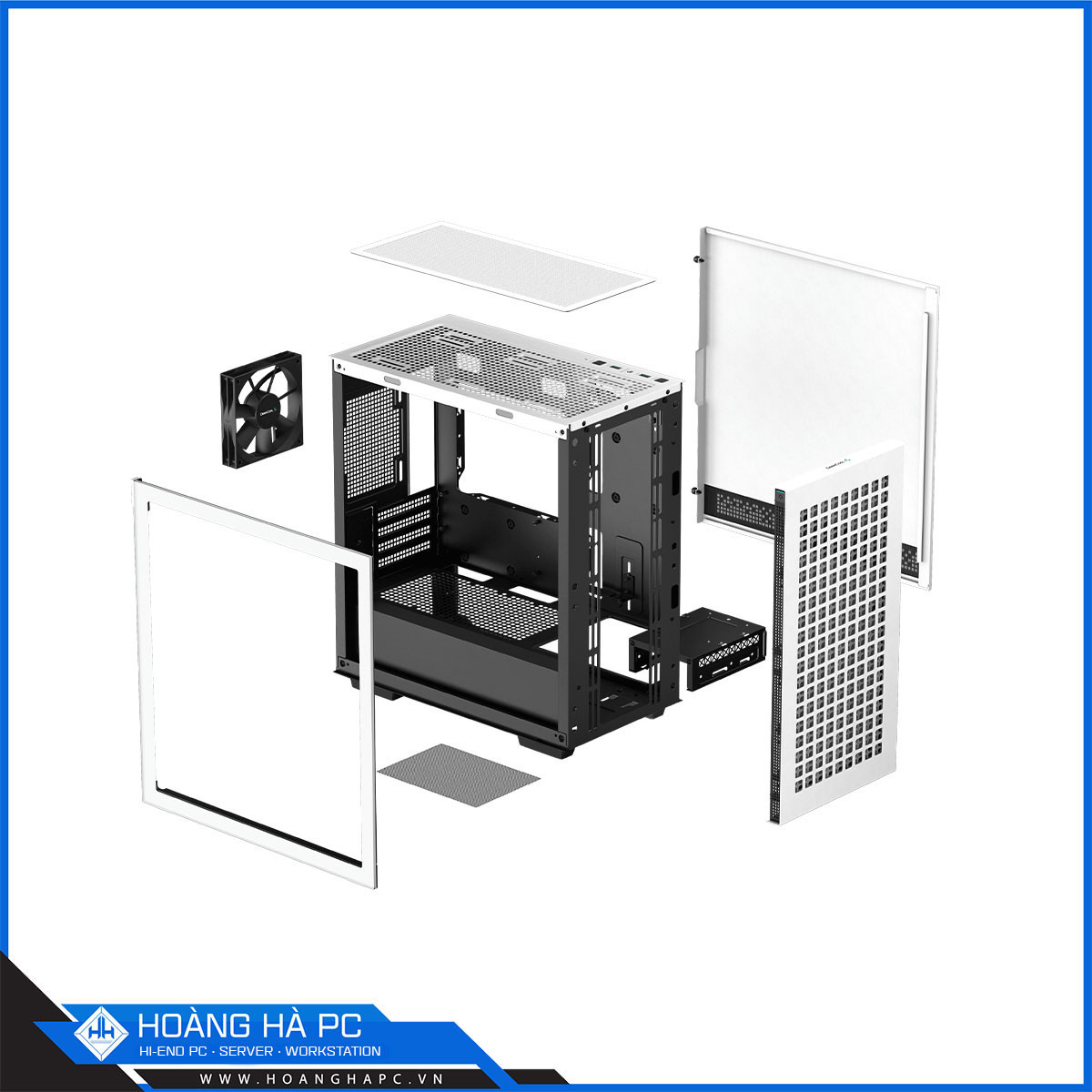 Vỏ case Deepcool CH370WH White - 1 FAN (Mini Tower/ Màu Trắng)-5