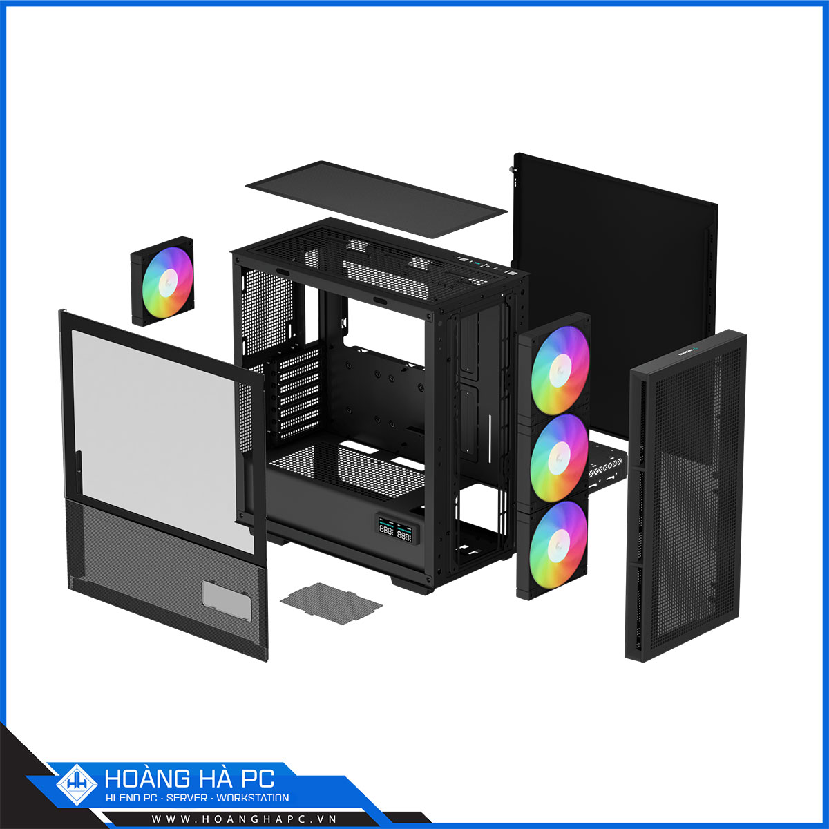 Vỏ case Deepcool CH560 DIGITAL Black - 4 FAN ARGB-7