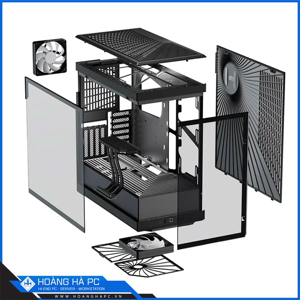 Vỏ case Hyte Y40 Black - Mid Tower ATX-5