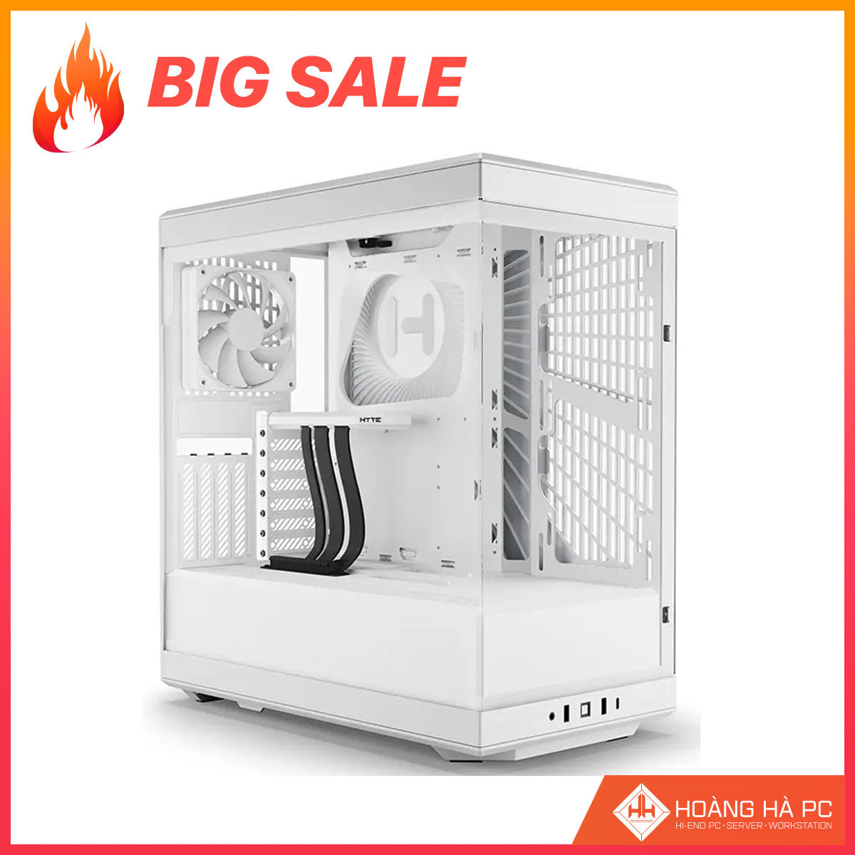 Vỏ case Hyte Y40 Snow White - Mid Tower ATX