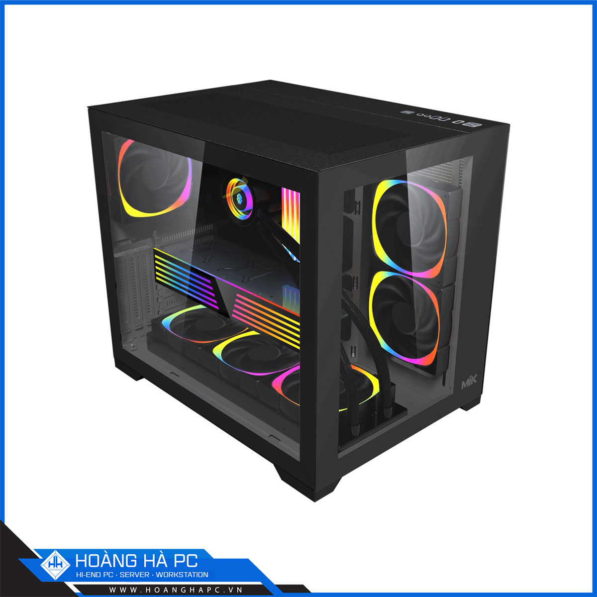 Vỏ case MIK LV12 - Black (Mid Tower/ Màu Đen)-5