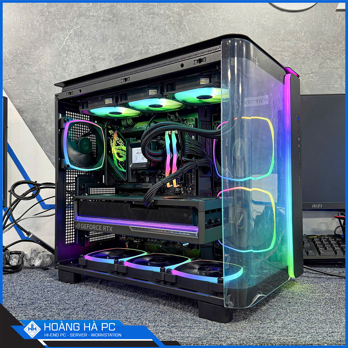 Vỏ Case Montech KING 95 PRO Black (Mid Tower/ Màu Đen) - 6 FAN ARGB-2