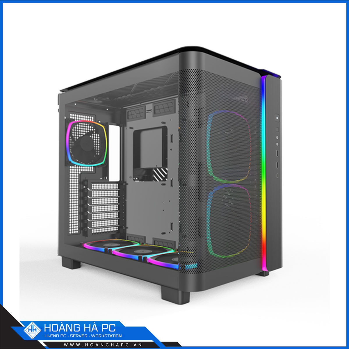Vỏ Case Montech KING 95 PRO Black (Mid Tower/ Màu Đen) - 6 FAN ARGB-5