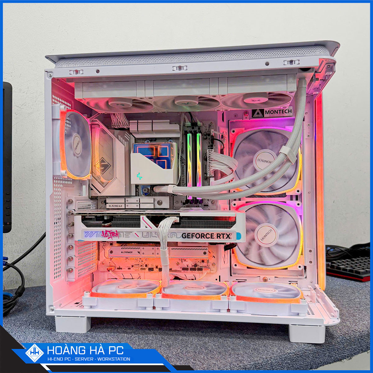 Vỏ Case Montech KING 95 PRO White (Mid Tower/ Màu Trắng) - 6 FAN ARGB-4
