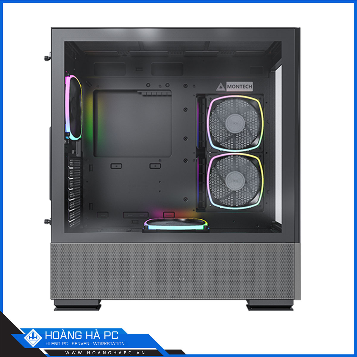 Vỏ Case Montech SKY TWO Black (Mid Tower/Màu Đen) - 4 FAN ARGB-2