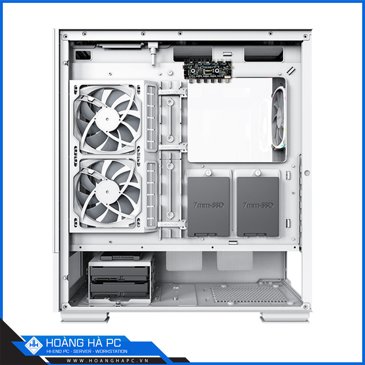 Vỏ Case Montech SKY TWO White (Mid Tower/Màu Trắng) - 4 FAN ARGB-5