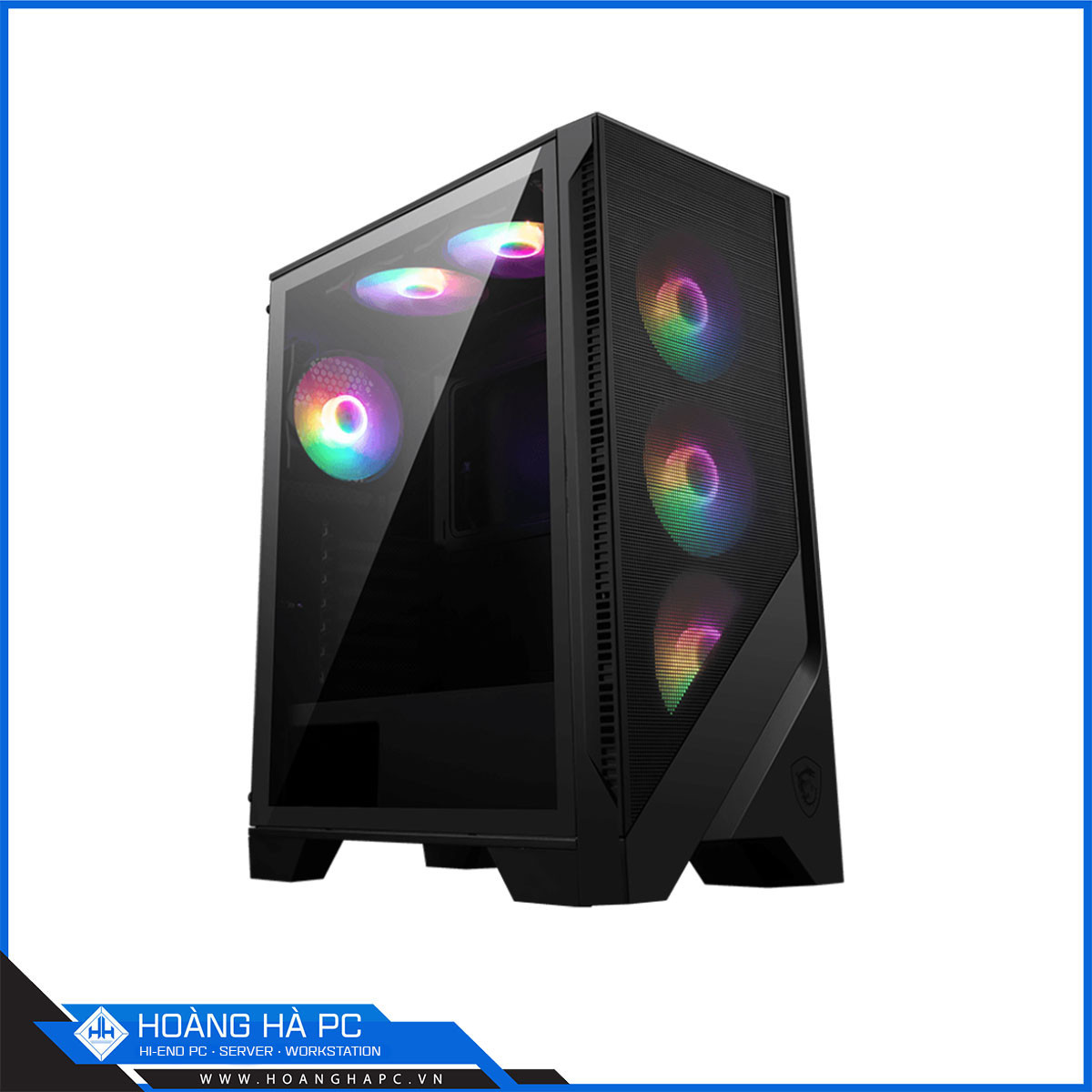Vỏ case MSI MAG FORGE 120A AIRFLOW 6 FAN RGB (Mid Tower/ Màu Đen)