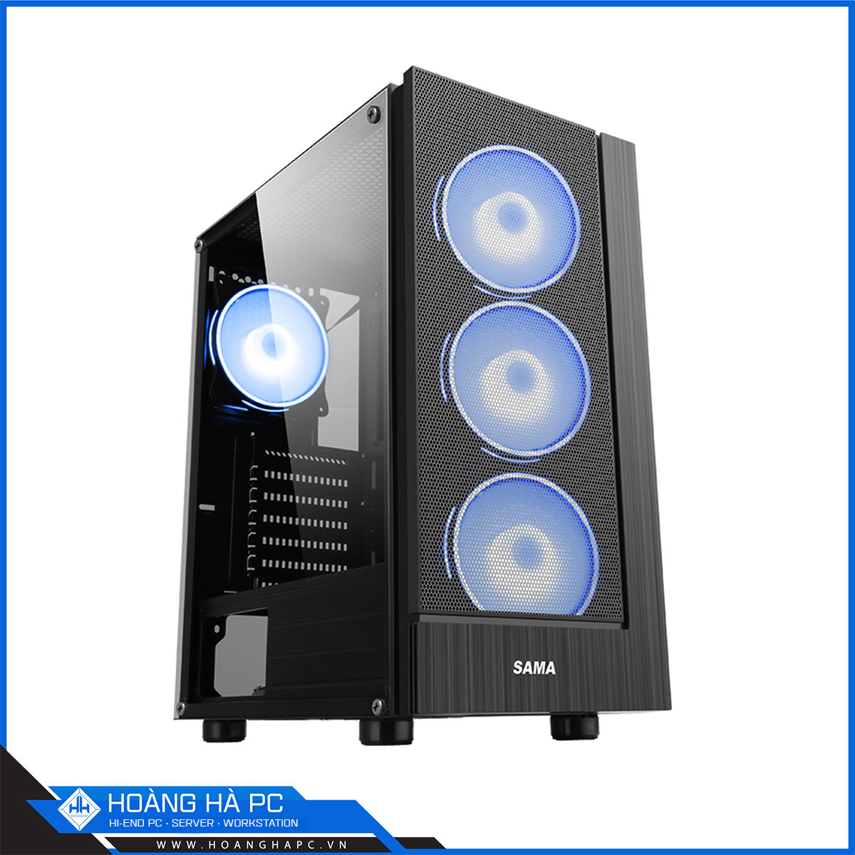 Vỏ case SAMA 3301 3 FAN ARGB (Mid Tower/Màu Đen)