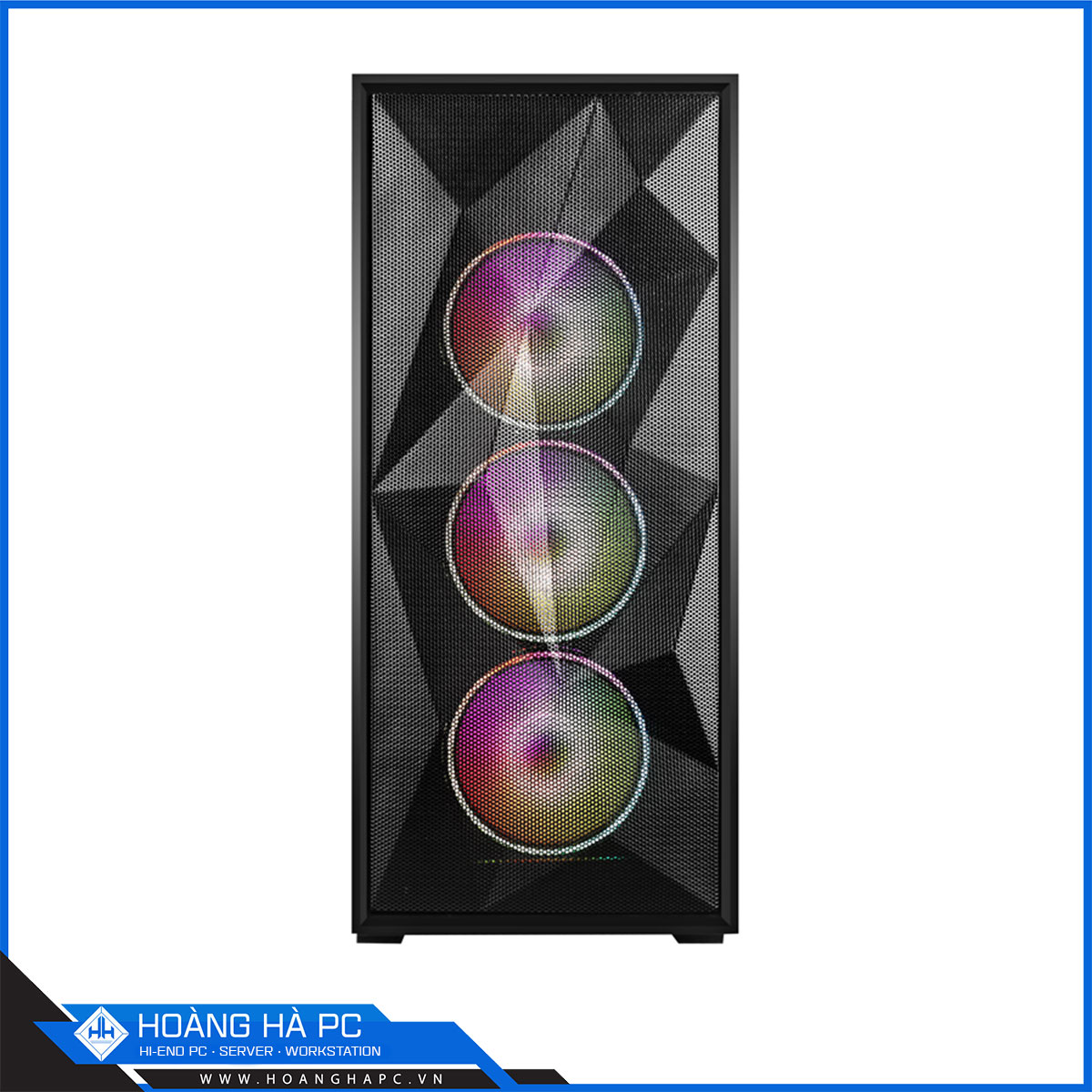 Vỏ Case Sama 3708 (3 Fan ARGB/ Mid Tower/ Màu Đen)-2