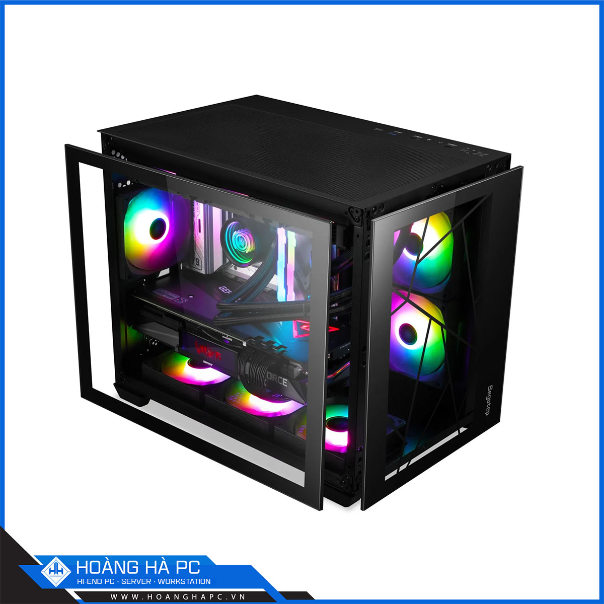 Vỏ case Segotep Lumi II Black (Mini Tower/ Màu đen/ No Fan)-3