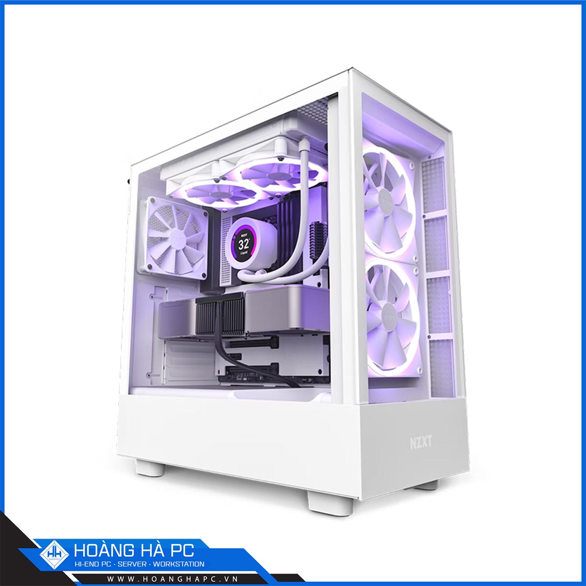 Vỏ máy tính NZXT H5 Elite White (CC-H51EW-01) (Mid Tower/Màu Trắng)
